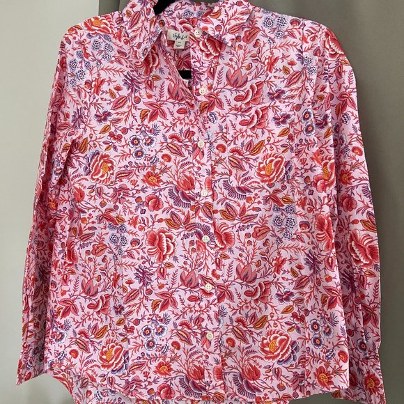 NWT Macy’s Style & Co Petite Floral Perfect Shirt in PS Petite Small - Picture 3 of 3